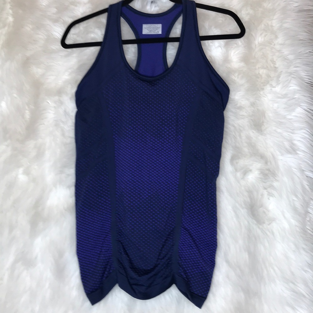 Athleta navy blue & purple razorback tank / Size M